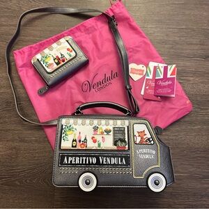 Vendula London Aperitivo Truck Grab bag & matching wallet set